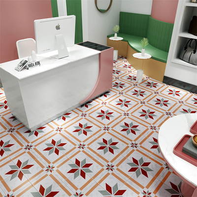 Kırmızı ve Yeşil 200x200mm Banyo ve Sınıf AAA İçeride Kalıcı Zemin Taşları Oturma Odası için Keramik Rustik Taşlar