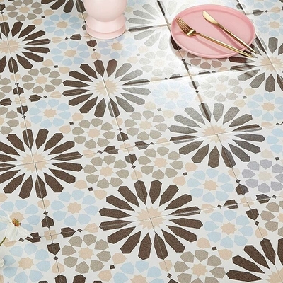 Gri ve Mavi 20x20cm Banyo Zemini ve Duvarı için Seramik Rustik Kelepçeler