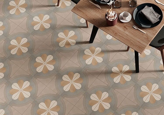 Asit Direnci Kahverengi 200x200mm İçerideki Zemin Tasarım Ve Yemek Odası İçin Keramik Rustik Kelepçeler