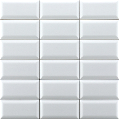 75x152mm beyaz kayışlı keramik duvar kiremitleri banyo ve mutfak için