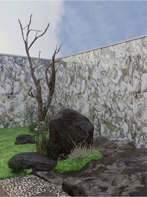 Zümrüt camlı dış taş fayansları 600x1200mm Düz yüzey