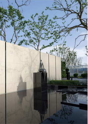 No Fade Beige Exterior Mat Pollu Perde Duvarları 600x1200mm Proje ve Park için