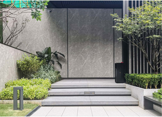 Gri Mat Dış Perde Duvar Porselen Taş 60x120cm Bina ve Yüzme Havuzu için