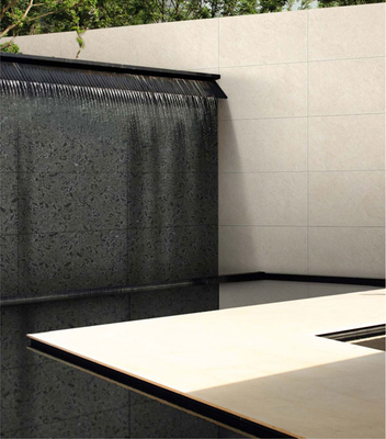 Siyah 600x1200mm Yarım cilalı Mat Perde Duvarı Teras ve Proje İçin Porselen Kelepçesi