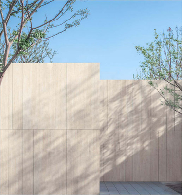 Mat Finish 60x120cm Travertine Taş Beige Çizik Dirençli Dış Perde Duvar Porselen Kare Taş