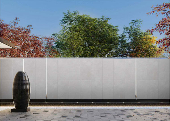 Çizik Direnci 600x1200mm Çimento Açık Gri Dış Perde Duvarı Alışveriş Merkezi için Kalın Kelepçeler