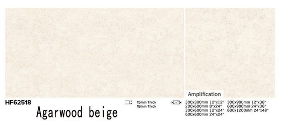 Kullanıma dayanıklı kaymaz zemin döşeme leğeni avlu ve kare için porselen 1200x600x18mm Beige