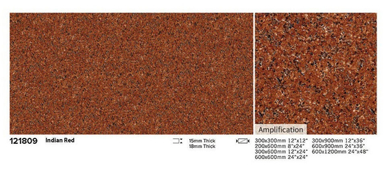 Kırmızı Asit Dayanımlı Dış Mekan Kil Döşeme Karosu 600x1200mm