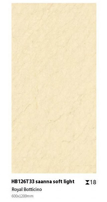 Sarı Kaymaz Dayanıklı Pürüzsüz Yüzey Yere Taş 1200x600x18mm Park İçin Tam Vücut