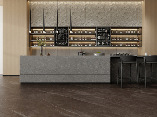Dayanıklı Sintered Stone Slabs Gray For Living Room And Dining Room 1420x2700mm Dayanıklı Sintered Stone Slabs Gray For Living Room And Dining Room 1420x2700mm