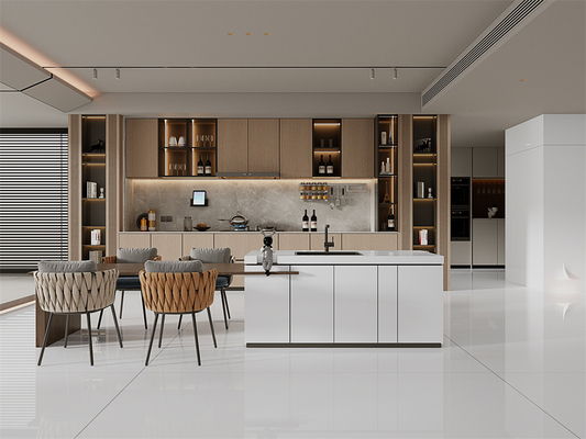 Mükemmel modern kapalı zemin 1420x2700mm cilalı beyaz sinterli taş levha yeniden inşaat ve balkon için