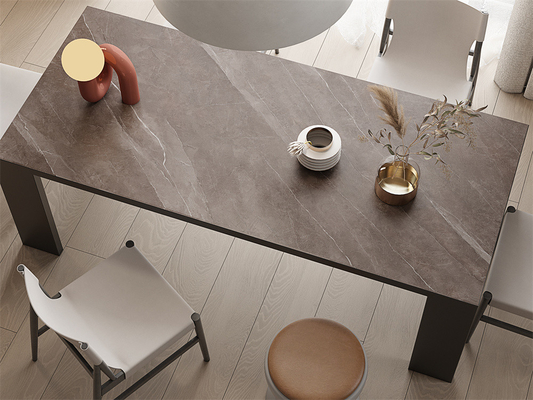 1420x2700mm Gri Kumtaşı Matt Sintered Stone Slab Banyo için