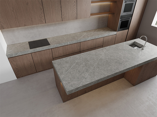 Gri 1420x2700mm Mat Polişlenmiş Sinterli Taş Çubuk Otel İçin