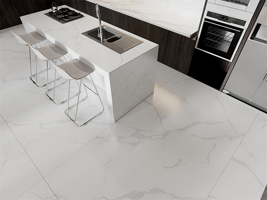 1420x2700mm Matt Beyaz Carrara Sinterli Taş Taş Salonu için