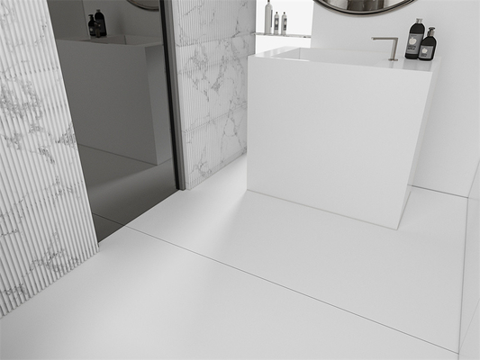 Temiz Beyaz 1420x2700mm Matt Dış Duvar Porselen Sinterli Taş levhalar ve dekorasyon ve yemek odası için büyük levhalar
