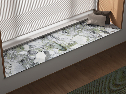 İç duvar mermer levhalar ve giyim dayanıklı 160x320cm Porselen Sintered Stone levhalar oturma odası için