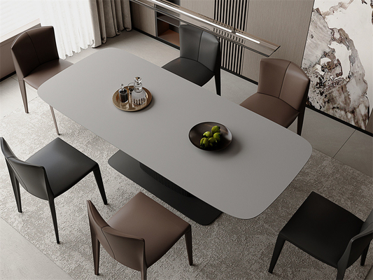 Mat camlı porselen sinterli taş levhası 1600x3200mm ve oturma odası için gri porselen kaya levhası