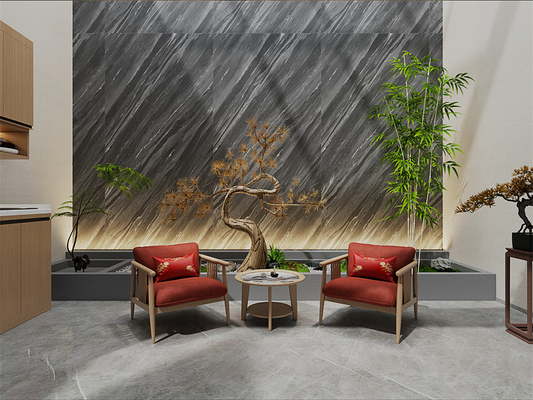 Alışveriş merkezi duvarları için gri 1600x3200mm Mat Sintered Stone Slab