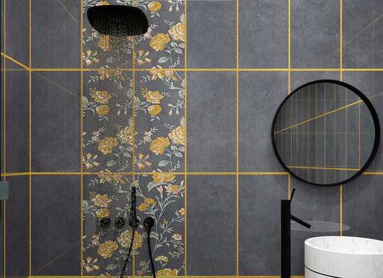 Koyu gri fayans Çakıl 300x600 mm Seramik Duvar Füzesi ve Dekorasyon İçerisi Füzeleri