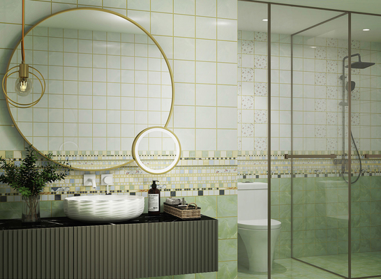 Yüzeyi: Yeşil Duvar Seramik Taş ve Banyo için 300x600mm Su geçirmez Taşlar