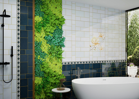 Su geçirmez 30x60cm dekoratif seramik kiremitler ve banyo mavi için iç duvar kiremitleri