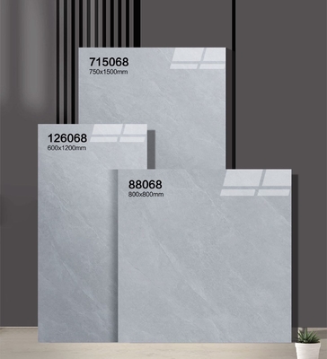 Kullanım Dayanıklı 600x1200mm cilalı camlı porselen kiremitleri ve gri iç zemin kiremitleri ofis ve banyo için