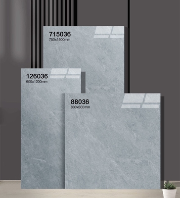 750x1500mm uzunlukta, zarif ve dayanıklı, cilalı camlı porselen kiremitleri ve ofis ve yatak odası için kapalı zemin kayma önleyici kiremitleri