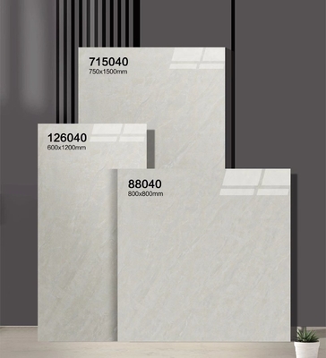 Yatak odası ve ofis için kalıcı zemin fayansı ve gri kayma karşıtı 750x1500mm cilalı camlı porselen fayansları