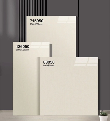 Beige sınıfı AAA cilalı camlı porselen kiremitleri ve banyo ve oturma odası için 750x1500mm anti kayma zemin kiremitleri