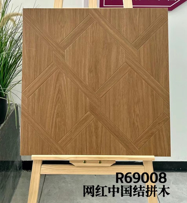 Kahverengi 60x60cm Ahşap Seramik Plakeler ve Yatak Odası Tasarımı İçin İçeride Zemin Plakeleri
