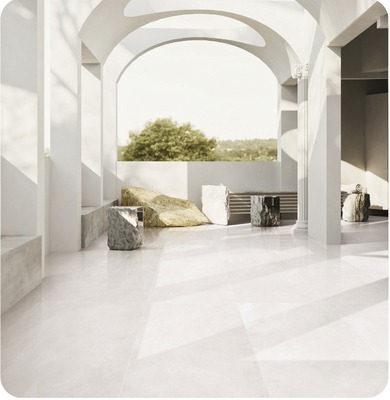 Beige 60x120cm Nem geçirmez iç zemin Bebek yüzü Yatak Odası ve Balkon için camlı porselen kiremit