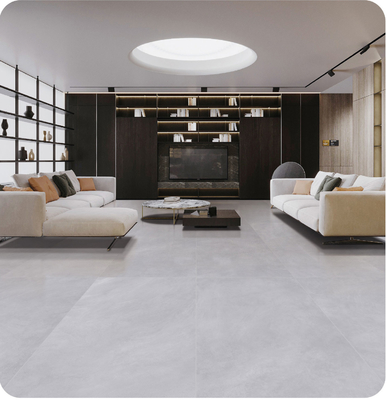Kaymaz Hafif Gri Dış Yer Kalıcı Plakeler Ve 600x1200mm Yumuşak Camlı Porselen Plakeleri Oturma Odası İçin
