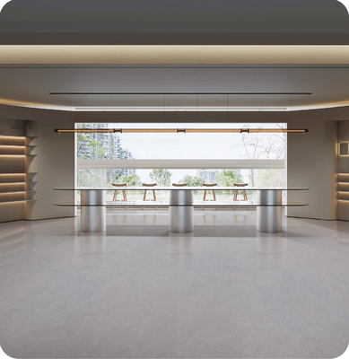AAA sınıfı 750x1500mm Gri Antibakteriyel Porselen Zemin Kelepçesi