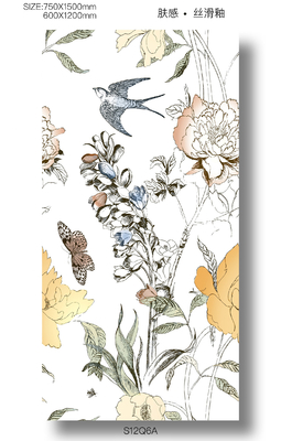 İç duvar sınıfı AAA Taş ve floret 600x1200mm eskiye dayanıklı bebek yüzü ev yenileme porselen taşları