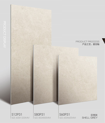 Banyo için Gri Yıldızlı Sırlı Porselen Duvar Karoları 600x1200mm