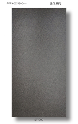 Koyu gri 1200x600mm Tam vücut dış zemin Retro Porselen Plakalar Bahçe Nem Dayanıklı