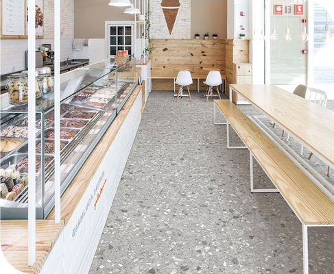 Açık Gri 60x120cm Dış Terrazzo Zemini Arka Bahçe için Dayanıklı Porselen Dekorasyon Plakaları