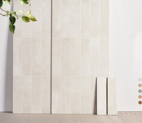 Beige 400x800mm Ekoloji Dostu Plakeler ve Bebek Yüzü Yatak Odası ve Oturma Odası için Camlı Seramik Duvar Plakeleri