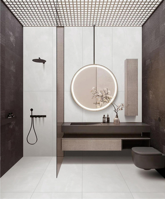 Retro dayanıklı zemin 600x1200mm Yumuşak camlı porselen kiremitler Otel ve banyo için kapalı kiremitler