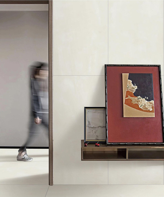 Beige Duvar Porselen Plakalar Modern 1200x600mm Yumuşak Camlı Nebat Dayanıklı Plakalar Oturma Odası İçin