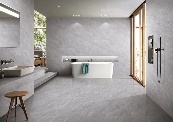 Kullanıma dayanıklı iç duvar yumuşak camlı seramik kiremitler Gri 400x800mm Dekor ve duş için