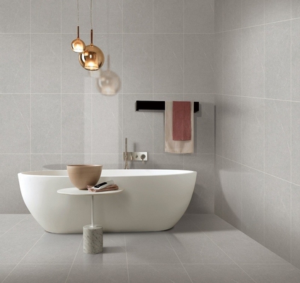 400x800mm Açık Gri Ev İçi Duvar Dekoratif Kelepçeleri Bebek Yüzü Ev İçin Camlı Keramik Kelepçeler