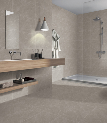 Restoran 400x800mm Gri İç Duvar Modern Kelepçeler Yumuşak Camlı Keramik Kelepçeler