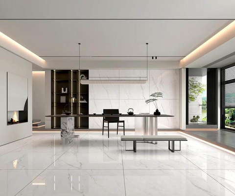 1200x1200x9mm Dayanıklı Antika ve Fildişi İç Duvar Renovasyon ve Bina için cilalı camlı kiremitler