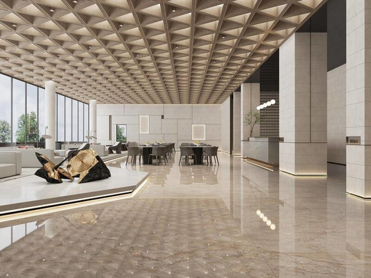 Elegant 1200x1200mm İç katı W.A 0.5% camlı cilalı porselen lehimli salon ve ev için açık sarı