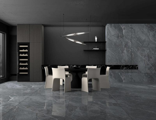 Modern Kelepçeler Nem İzleyici Dış Zemin 1200x1200mm Porselen Camlı cilalı Kelepçeler Yemek Odası ve Yeniden Yapım için