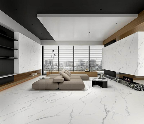 Carrara Dış Yer Taşları ve Solmaz 1200x1200x9mm Beyaz Bebek Yüzü Dekorasyon ve Otel İçin Camlı Porselen Taş