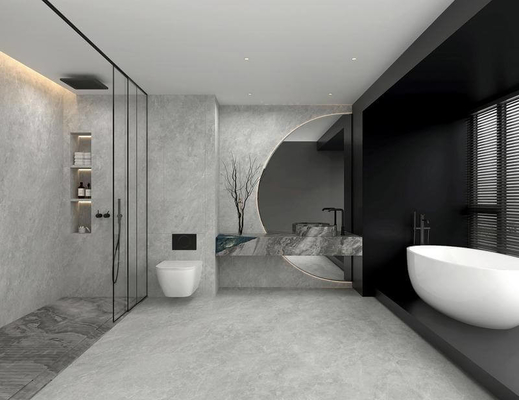 Modern Taşlar İç Duvar Taşları Ve 1200x1200x9mm Mermer Görünümlü Bebek Yüzü Banyo Ve Ofis İçin Porselen Taş