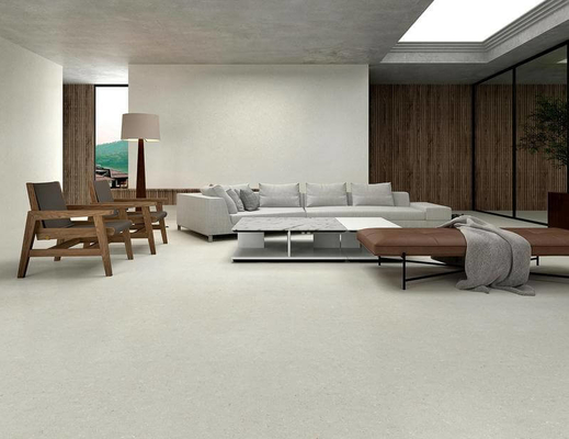 Açık Gri Yumuşak Camlı Porselen Kelepçesi 1200x1200mm Dahili Zemin