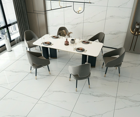 Carrara W.A 0.5% Antika Dış Zemin Kelepçeleri Yenilenme için 900x1800x9mm ISO9001 Yumuşatılmış Camlı Porselen Kelepçeleri Alışveriş Merkezi Balkonu için